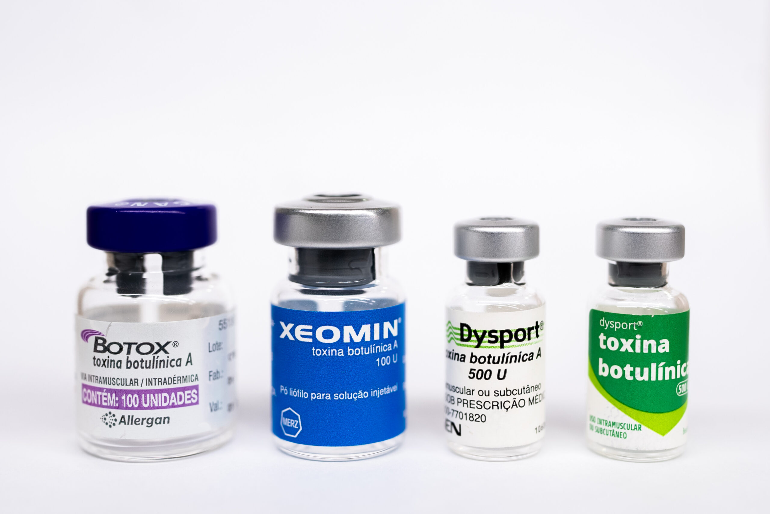 Frascos de toxina botulínica terapêutica